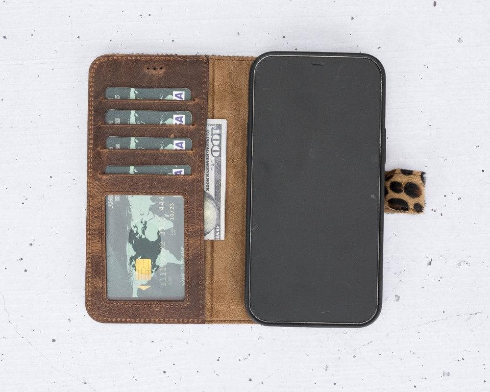 Magic iPhone 12 / 12 Pro Detachable Leather Wallet Case