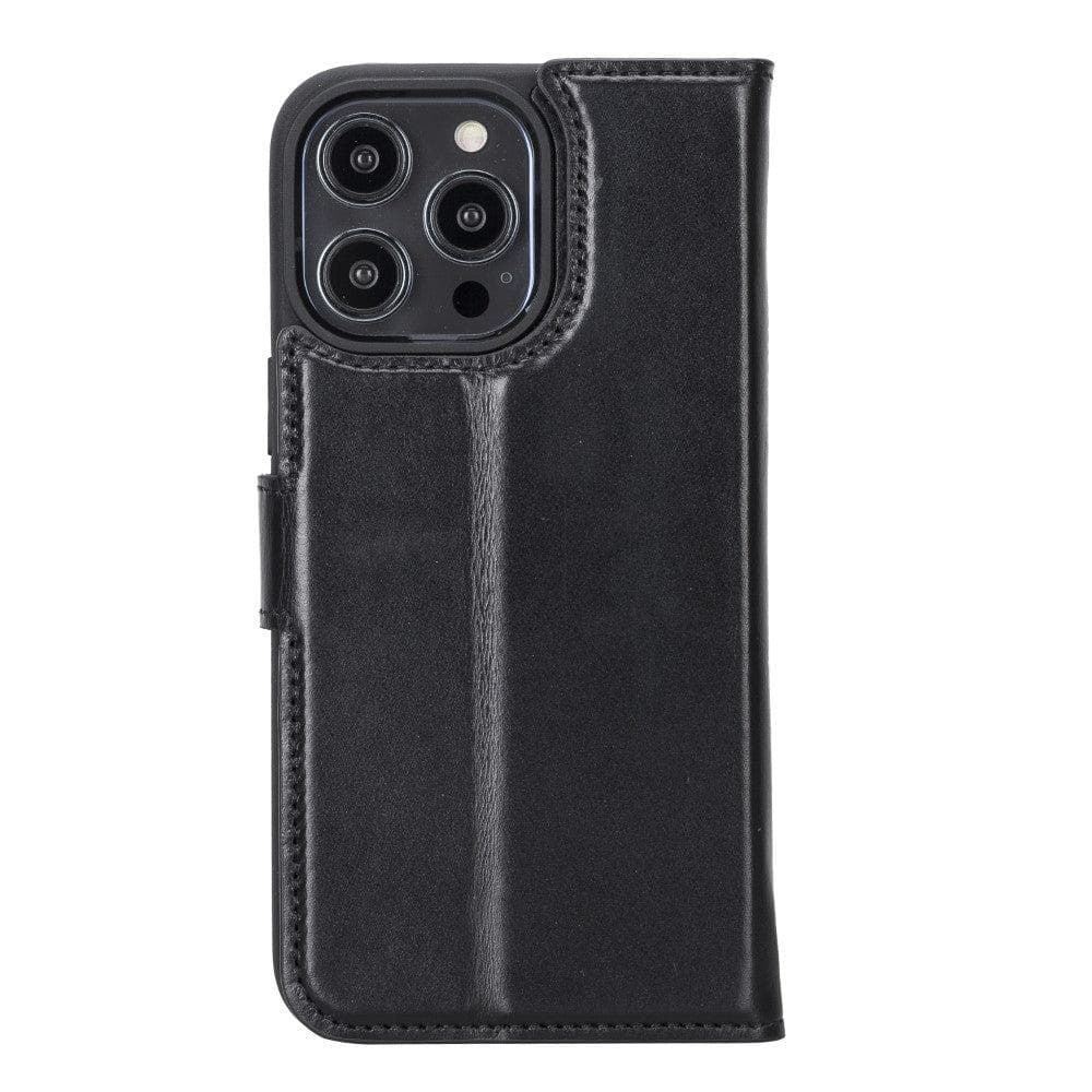 Magic iPhone 14 Plus Genuine Leather Detachable Wallet Case