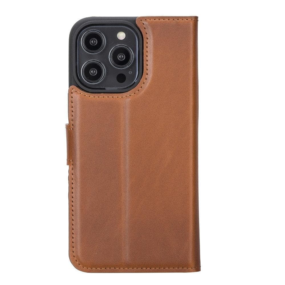 Magic iPhone 14 Plus Genuine Leather Detachable Wallet Case