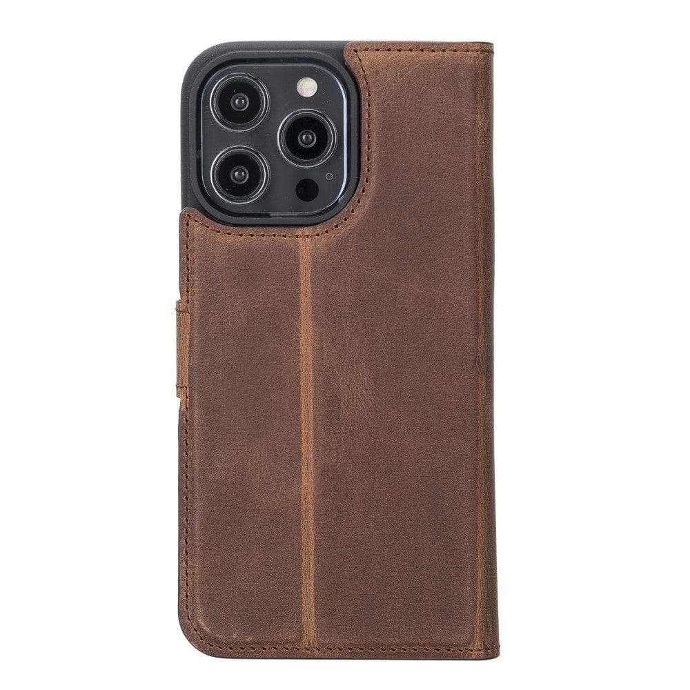 Magic iPhone 14 Plus Genuine Leather Detachable Wallet Case