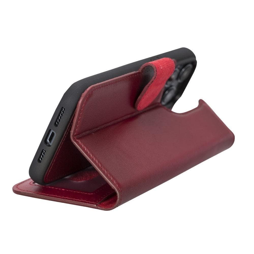 Magic iPhone 14 Plus Genuine Leather Detachable Wallet Case
