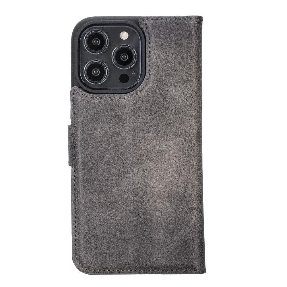 Magic iPhone 14 Plus Genuine Leather Detachable Wallet Case