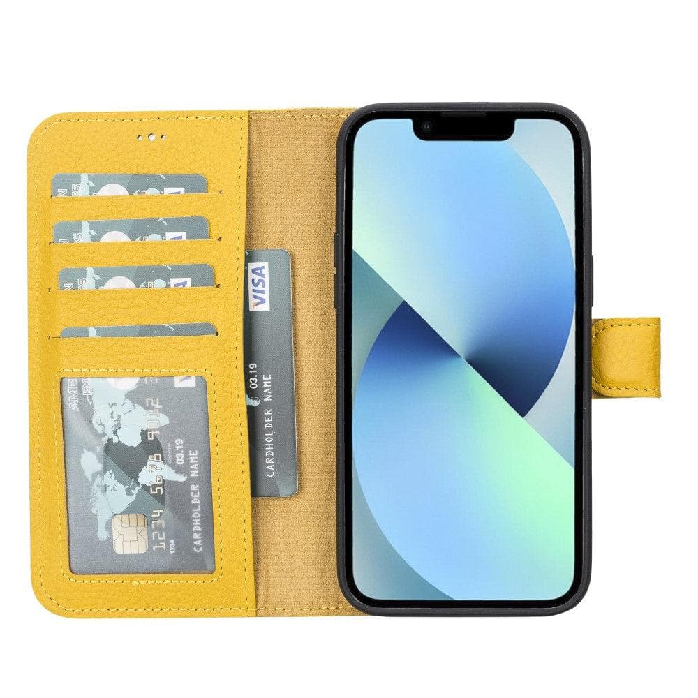 Magic iPhone 14 Plus Genuine Leather Detachable Wallet Case