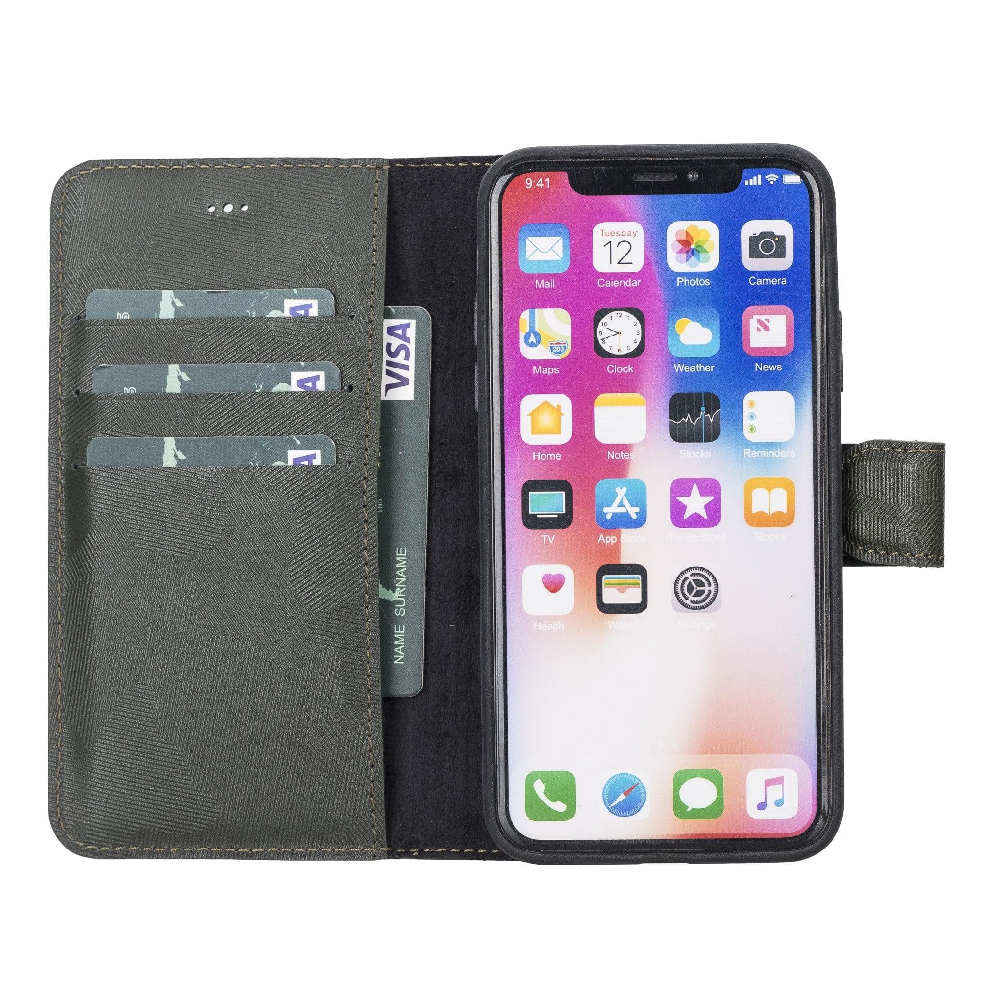 Magic iPhone XS Max Detachable Leather Wallet Case