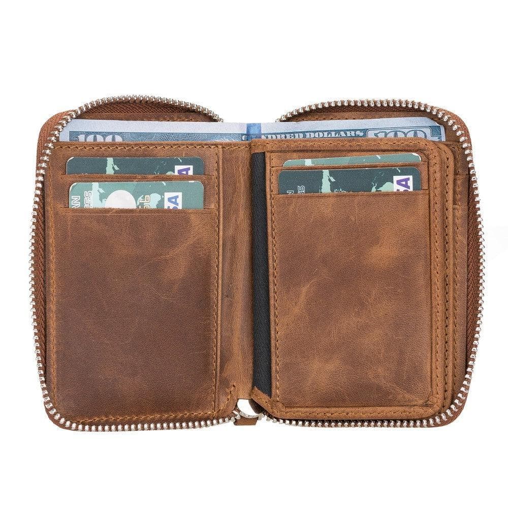 Elvis Leather Zipper Wallet