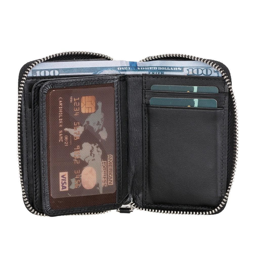 Elvis Leather Zipper Wallet