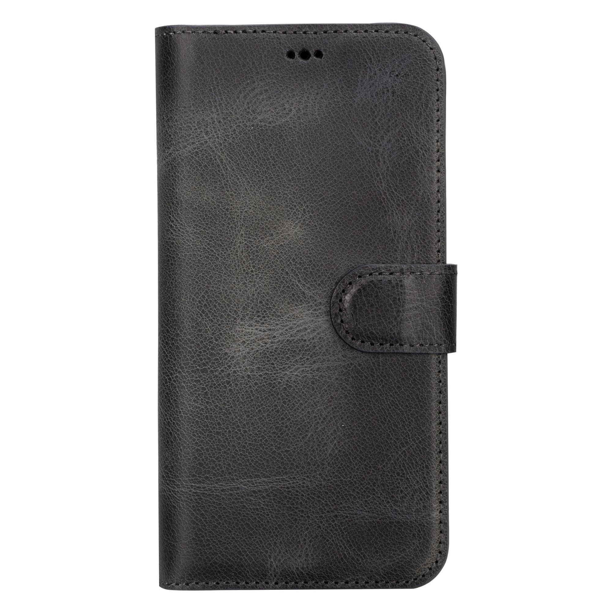 Magic iPhone 15 Pro Genuine Leather Detachable Wallet Case