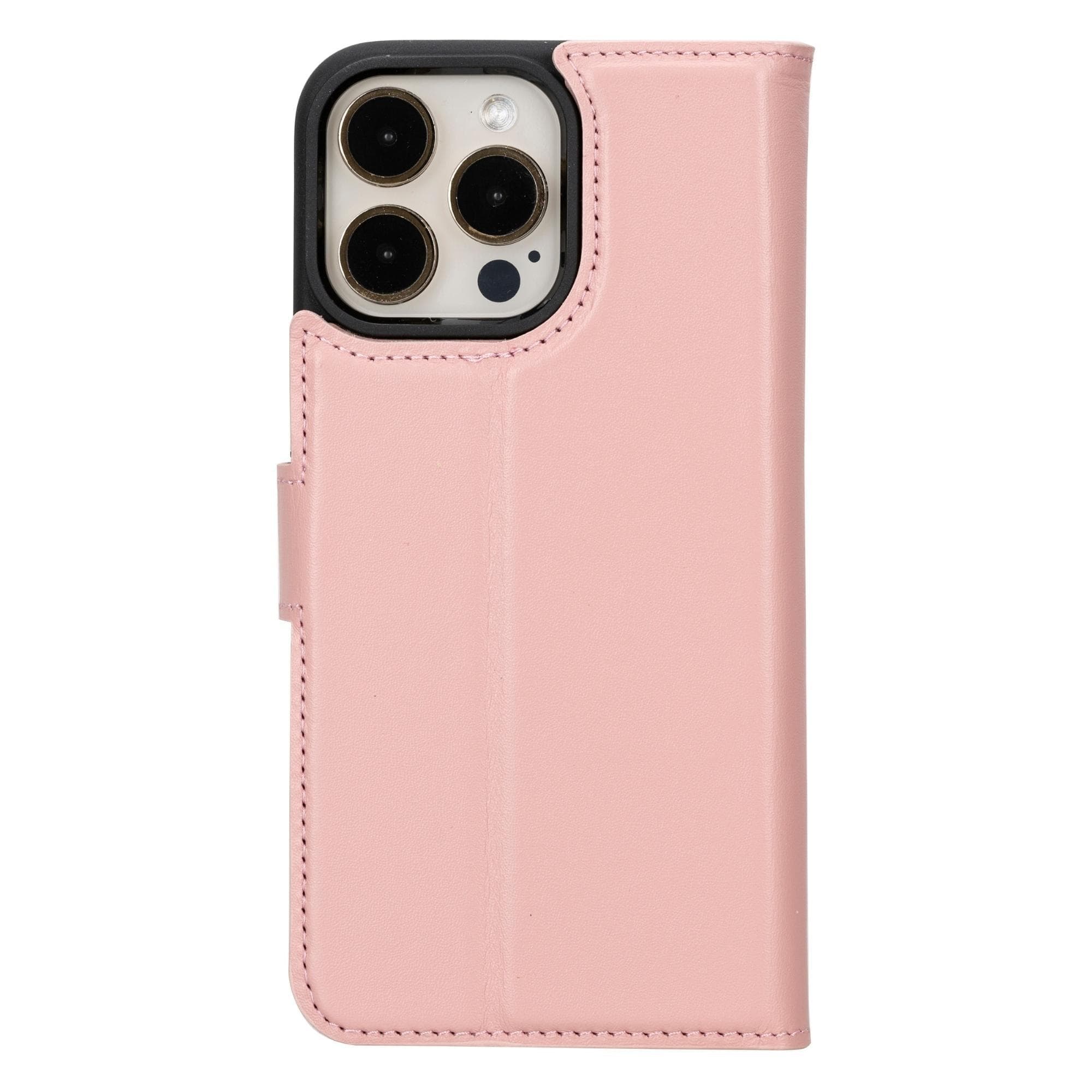 Magic iPhone 15 Pro Genuine Leather Detachable Wallet Case