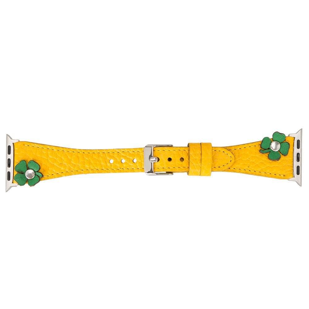 Flower Slim Leather Apple Watch Band
