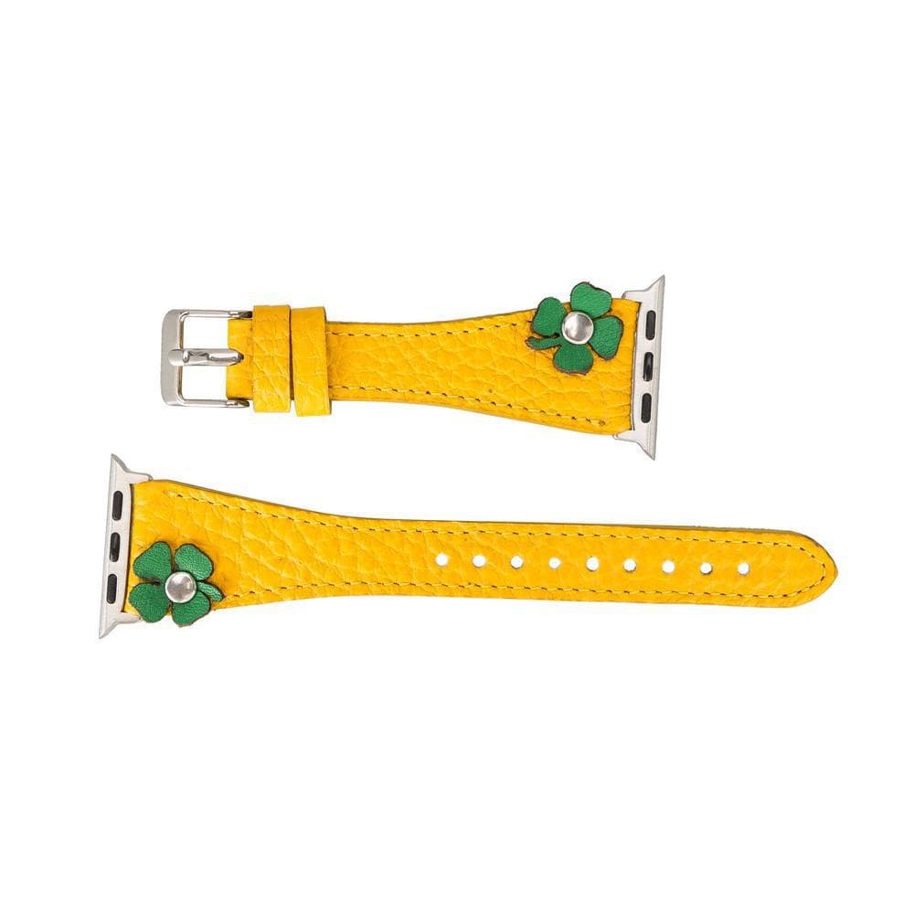 Flower Slim Leather Apple Watch Band