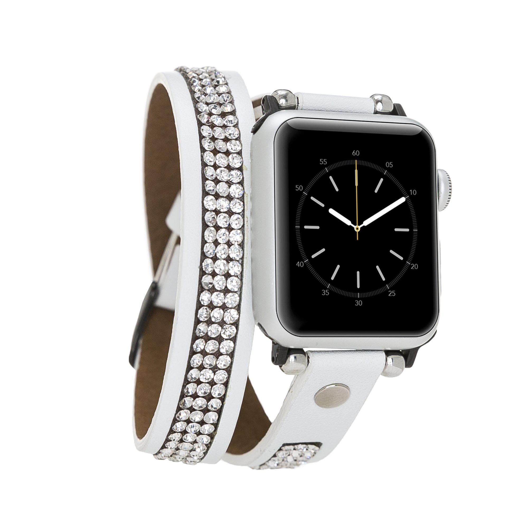 Crystal Double Tour Genuine Leather Apple Watch Band