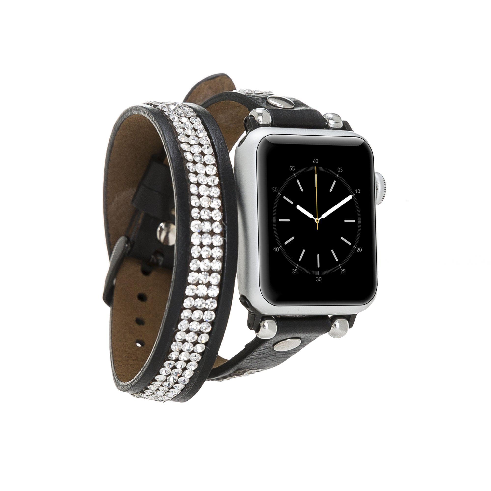 Crystal Double Tour Genuine Leather Apple Watch Band