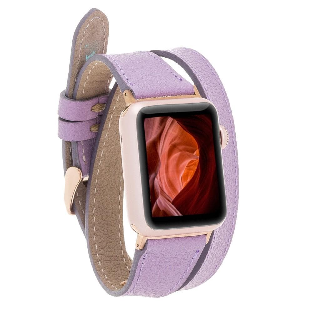 Quantum Slim Double Tour Apple Watch Genuine Leather Band