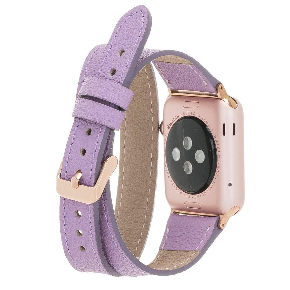 Quantum Slim Double Tour Apple Watch Genuine Leather Band