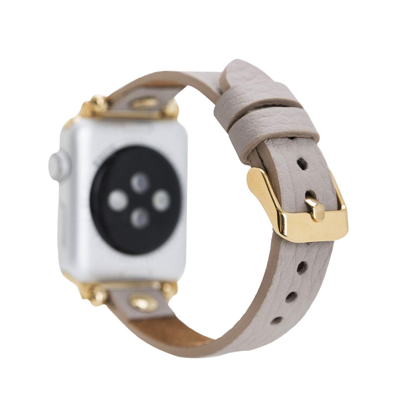 Ferro Genuine Leather Apple Watch Band with Gold Trok