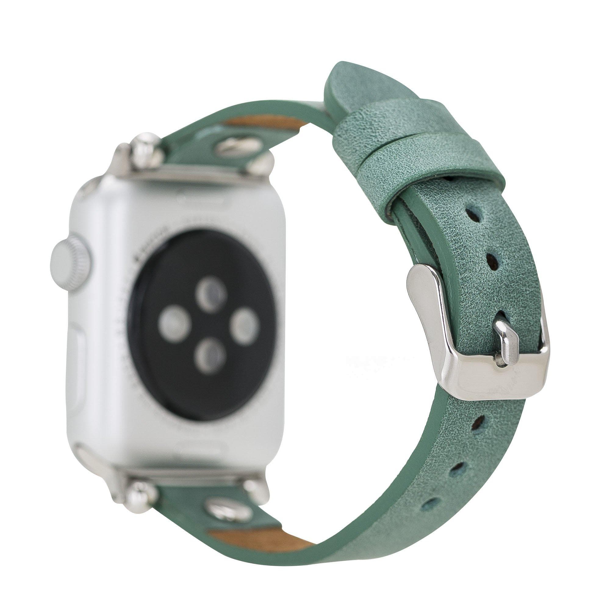 Ferro Genuine Apple Watch Leather Band with Silver Trok