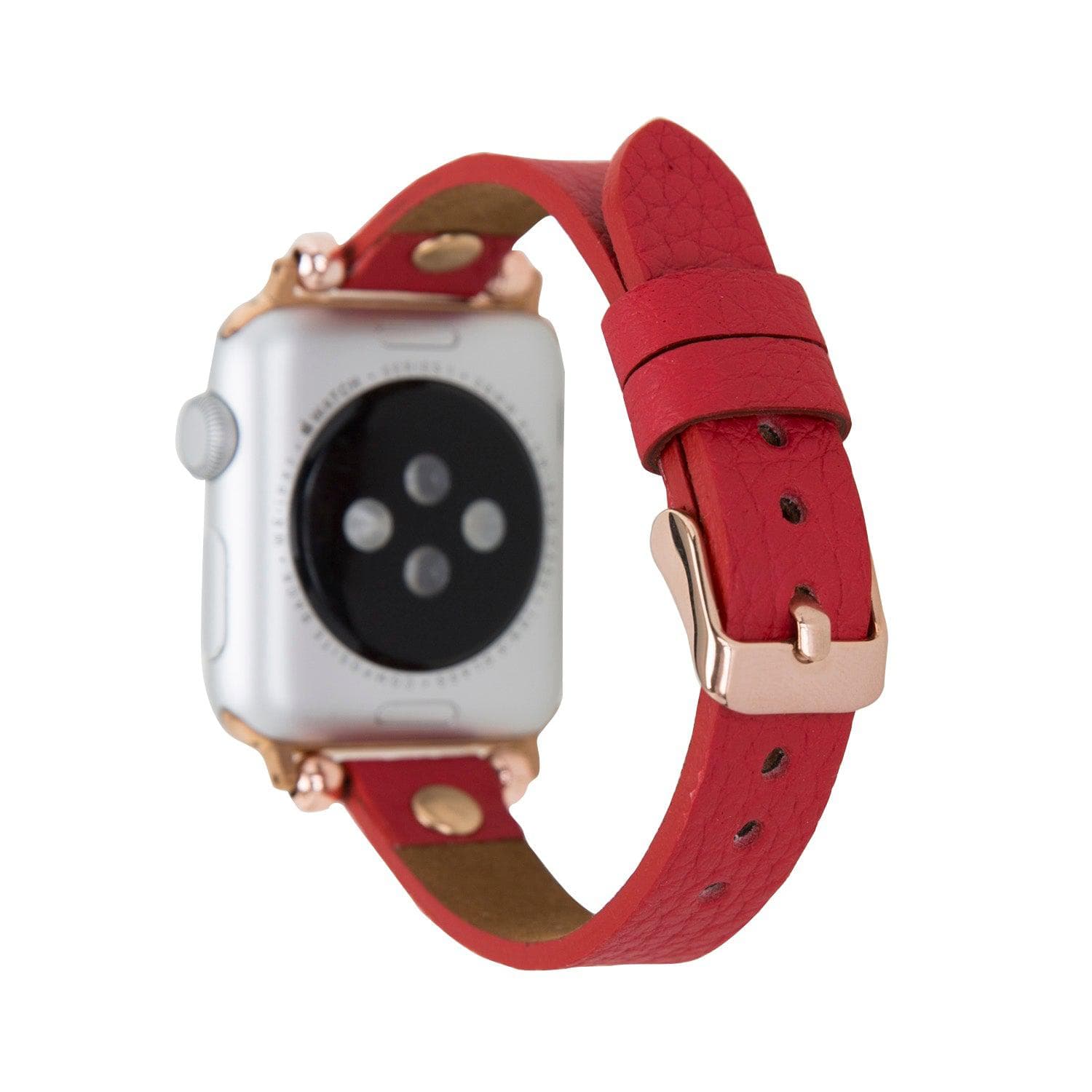 Ferro Leather Fitbit Watch Band with Rose Gold Trok