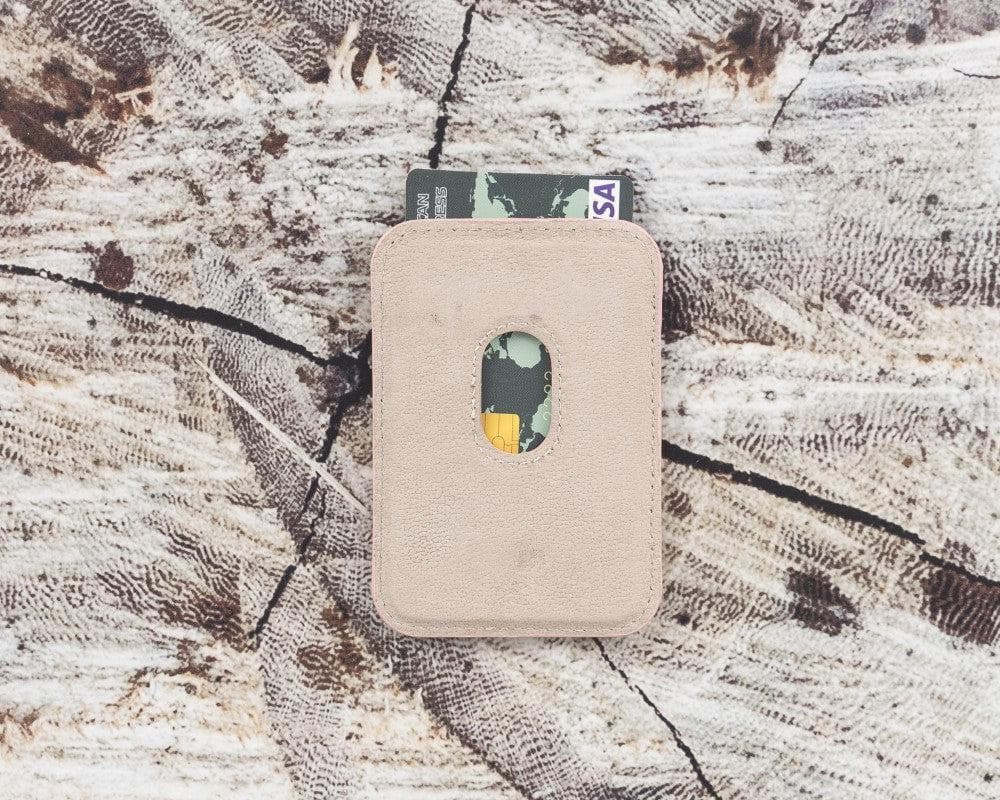 Maggy Magnetic Leather Card Holder - saracleather