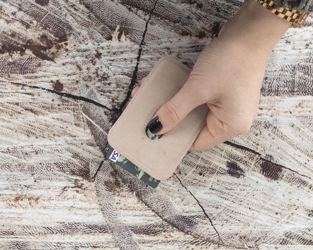 Maggy Magnetic Leather Card Holder - saracleather