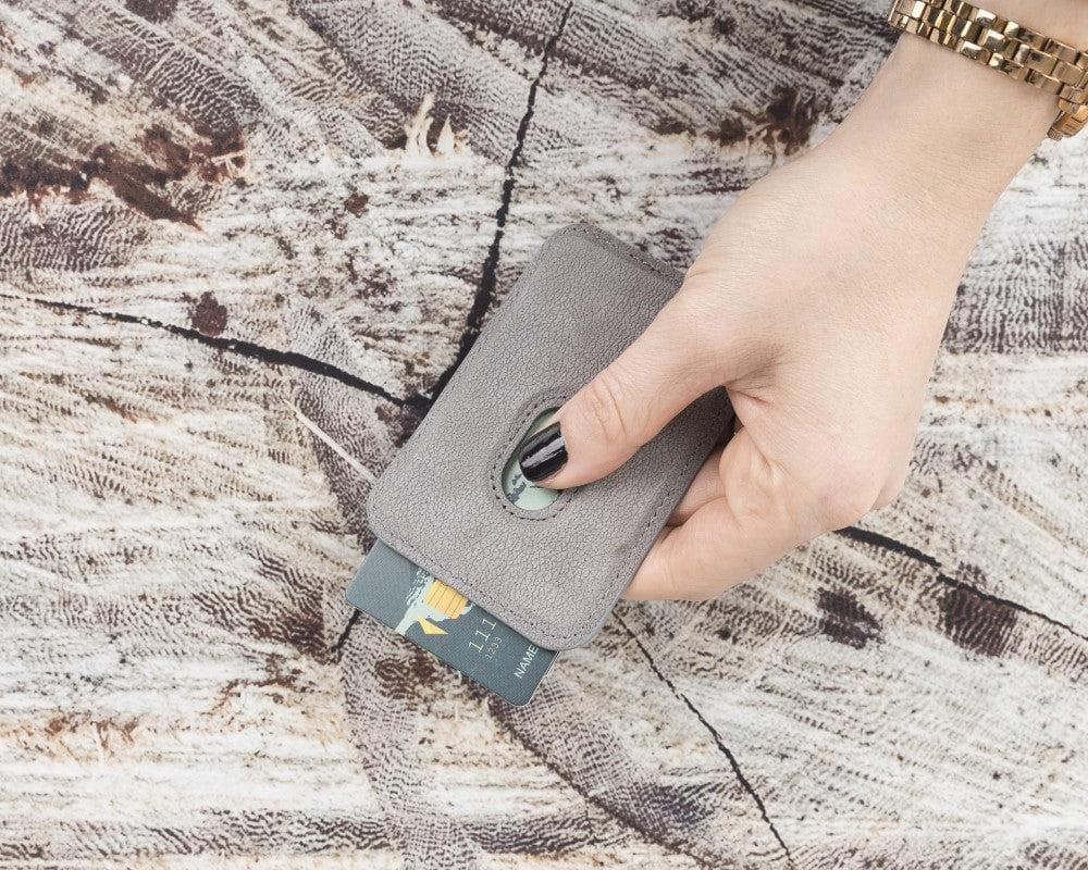 Maggy Magnetic Leather Card Holder - saracleather
