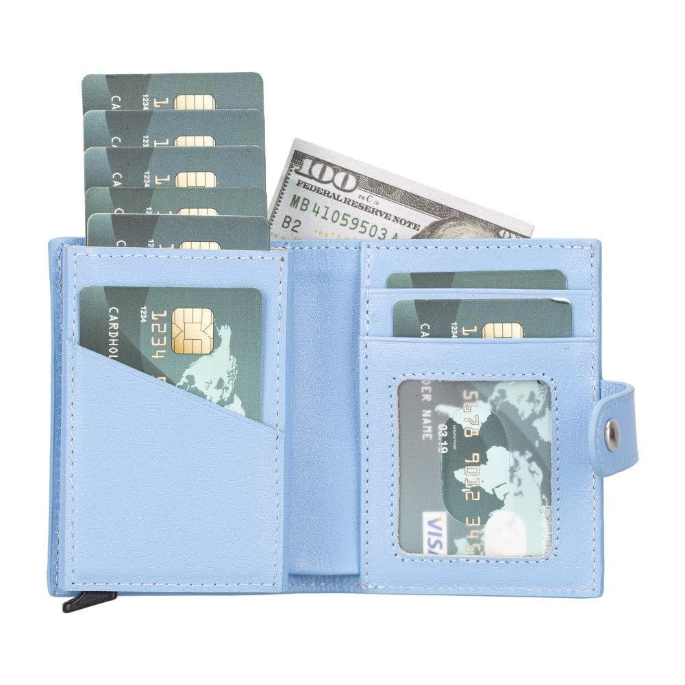 Palertag Zip Mechanical Leather Card Holder with AirTag Slot - saracleather