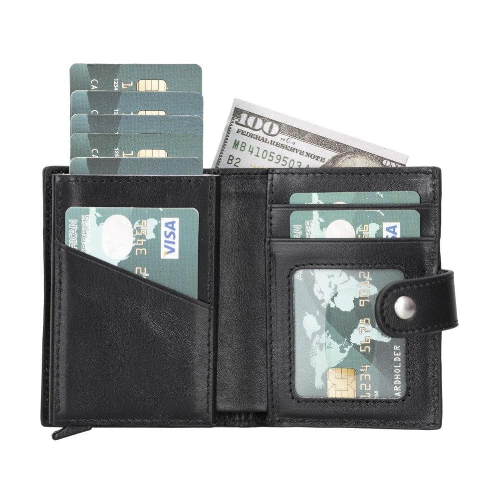 Palertag Zip Mechanical Leather Card Holder with AirTag Slot - saracleather