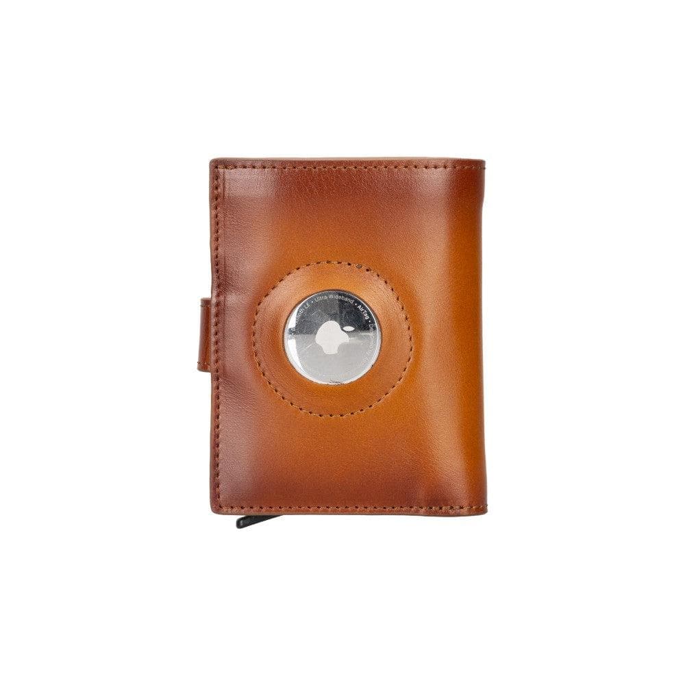 Palertag Zip Mechanical Leather Card Holder with AirTag Slot - saracleather