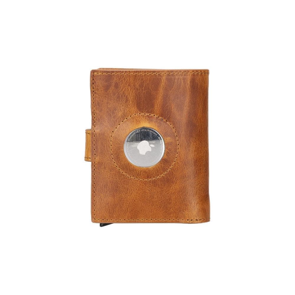 Palertag Zip Mechanical Leather Card Holder with AirTag Slot - saracleather