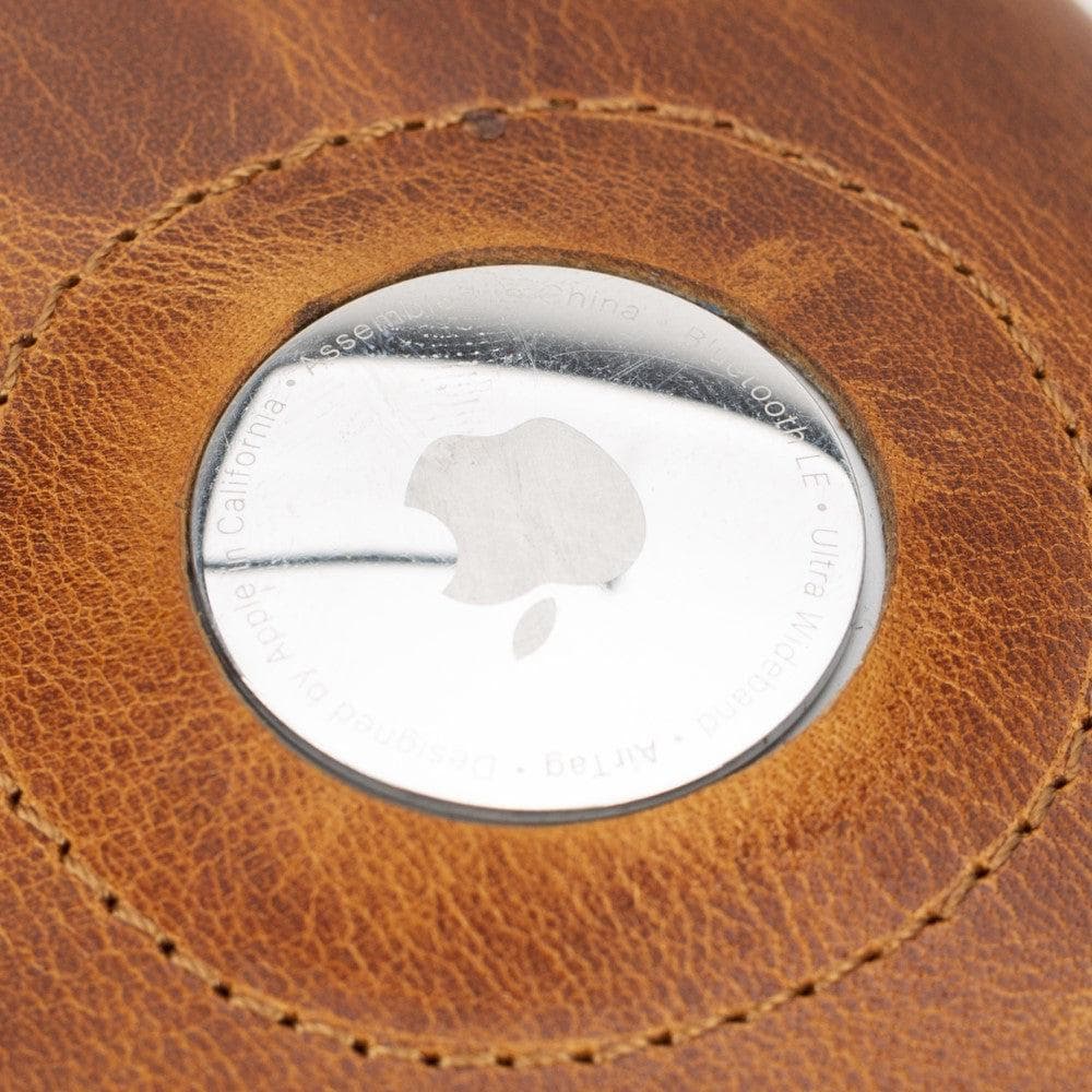 Palertag Zip Mechanical Leather Card Holder with AirTag Slot - saracleather