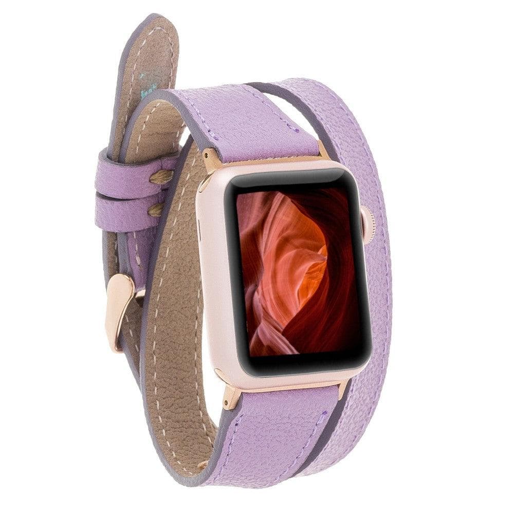 Quantum Slim Double Tour Apple Watch Genuine Leather Band