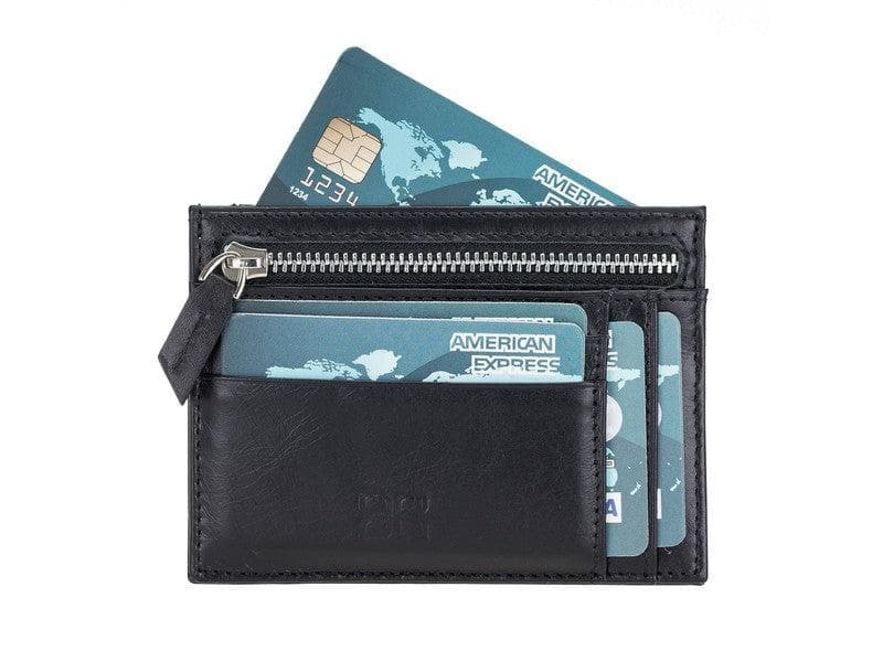 Zip Card Leather Holder