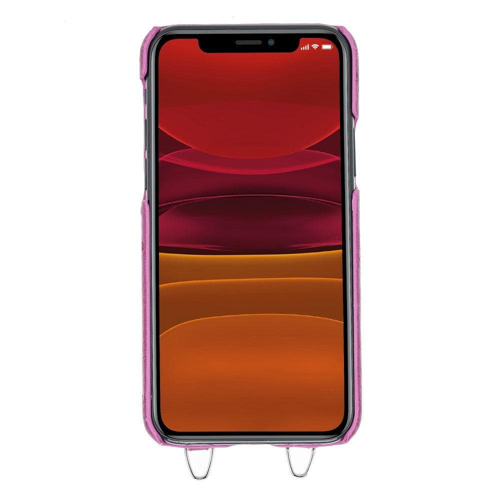 Saff iPhone 11 Pro Genuine Leather Case with Shoulder Strap