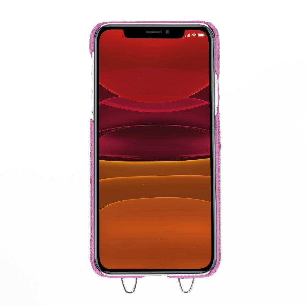 Saff iPhone 11 Pro Genuine Leather Case with Shoulder Strap