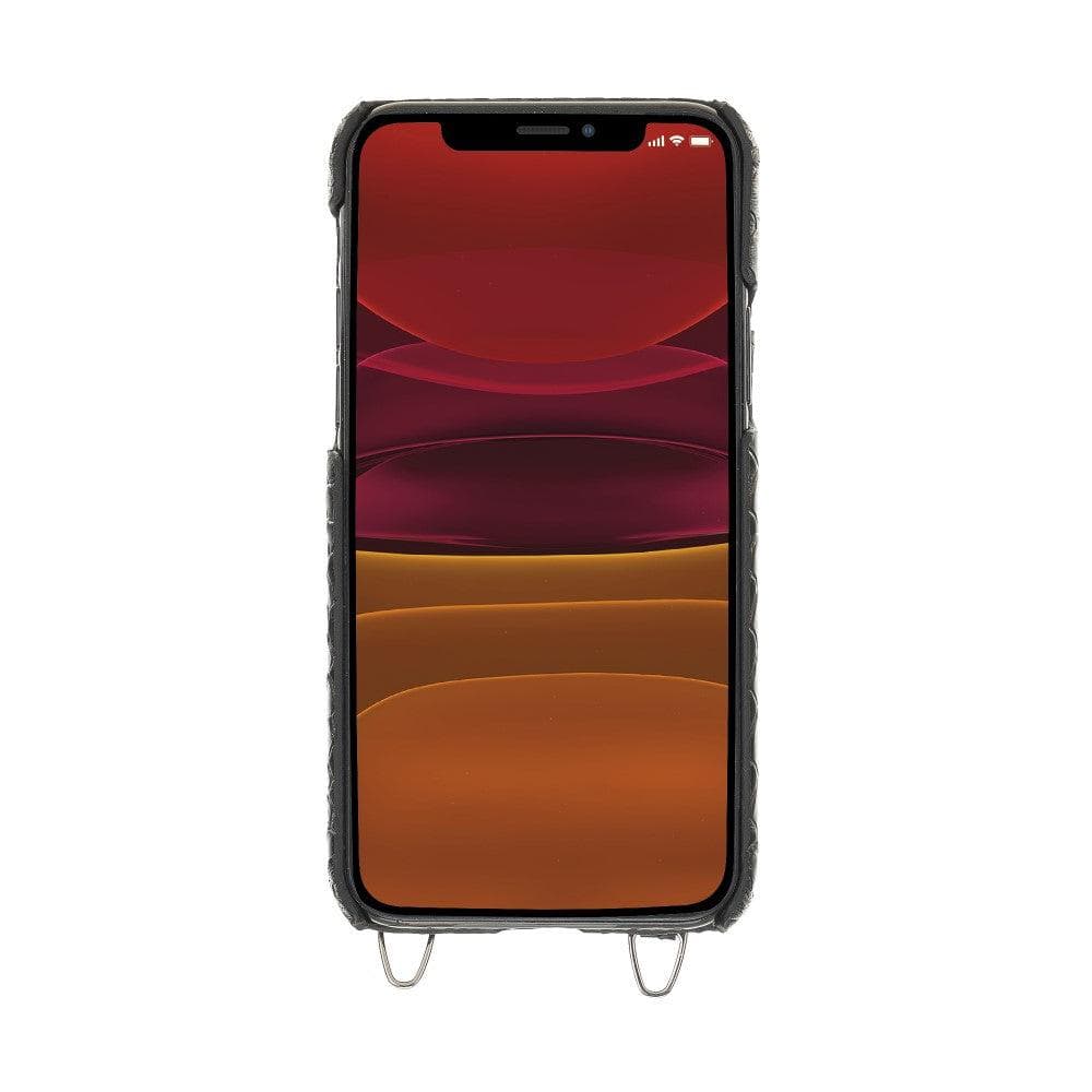 Saff iPhone 11 Pro Genuine Leather Case with Shoulder Strap