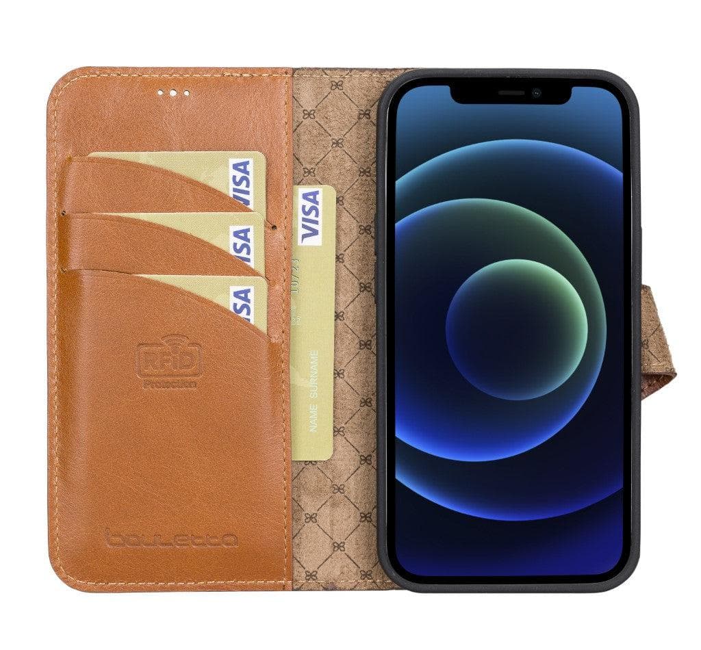 Magic iPhone 13 Pro Max Çıkarılabilir Hakiki Deri Cüzdan Kılıf