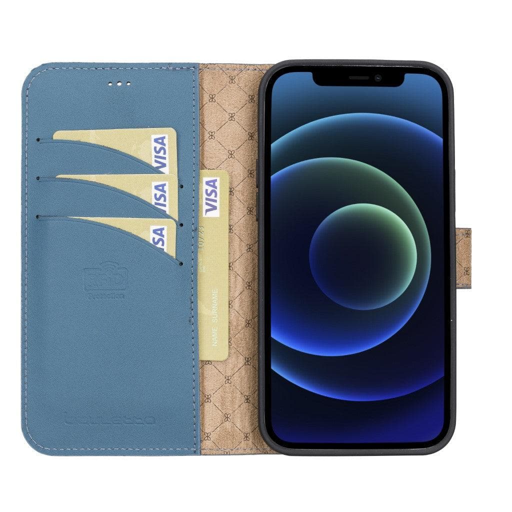 Magic iPhone 13 Pro Max Çıkarılabilir Hakiki Deri Cüzdan Kılıf