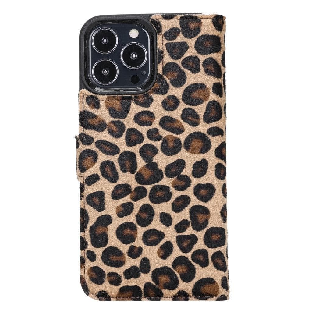 Magic iPhone 13 Pro Max Çıkarılabilir Hakiki Deri Cüzdan Kılıf