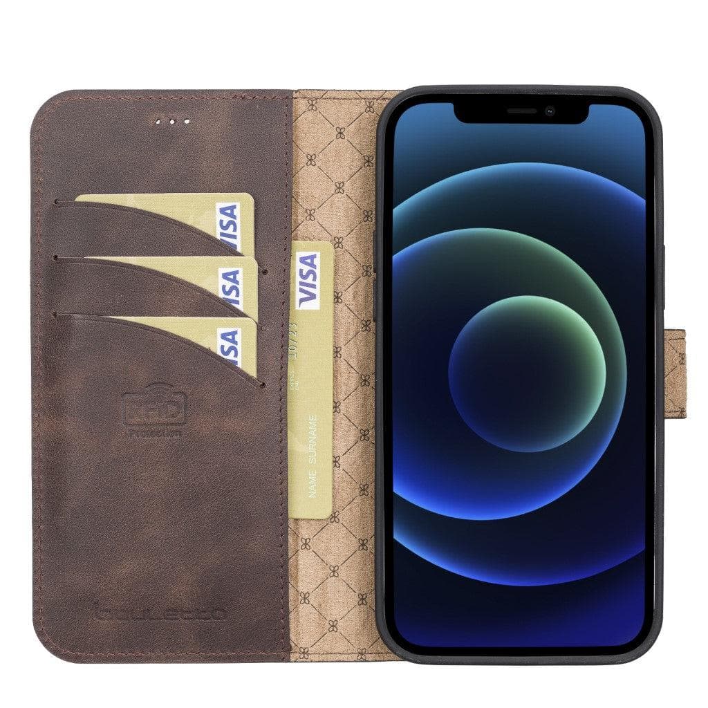 Magic iPhone 13 Pro Max Çıkarılabilir Hakiki Deri Cüzdan Kılıf