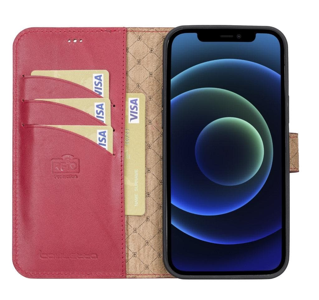 Magic iPhone 13 Pro Max Çıkarılabilir Hakiki Deri Cüzdan Kılıf