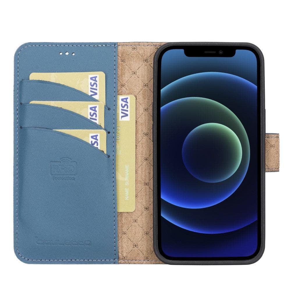 Magic iPhone 13 Pro Max Çıkarılabilir Hakiki Deri Cüzdan Kılıf