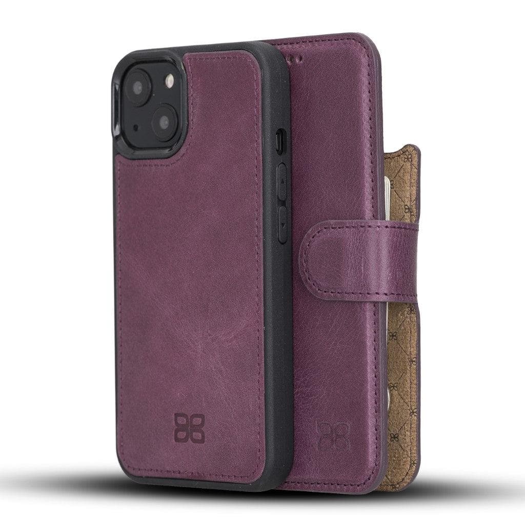 Magic iPhone 13 Pro Max Çıkarılabilir Hakiki Deri Cüzdan Kılıf