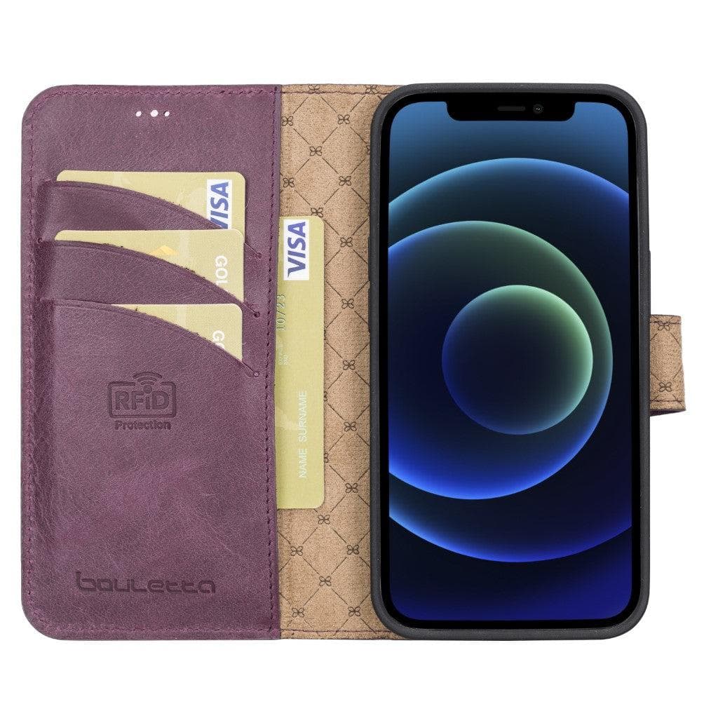 Magic iPhone 13 Pro Max Çıkarılabilir Hakiki Deri Cüzdan Kılıf