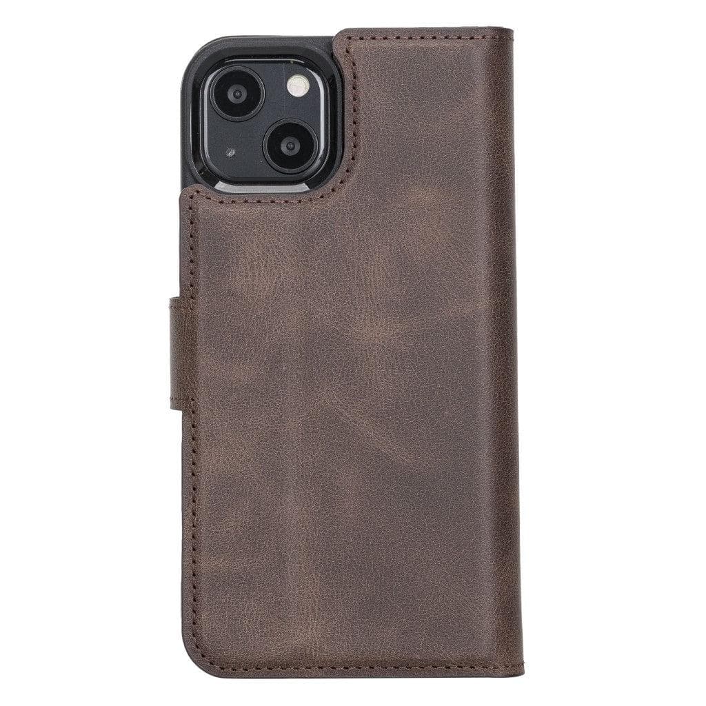Magic iPhone 13 Pro Max Çıkarılabilir Hakiki Deri Cüzdan Kılıf