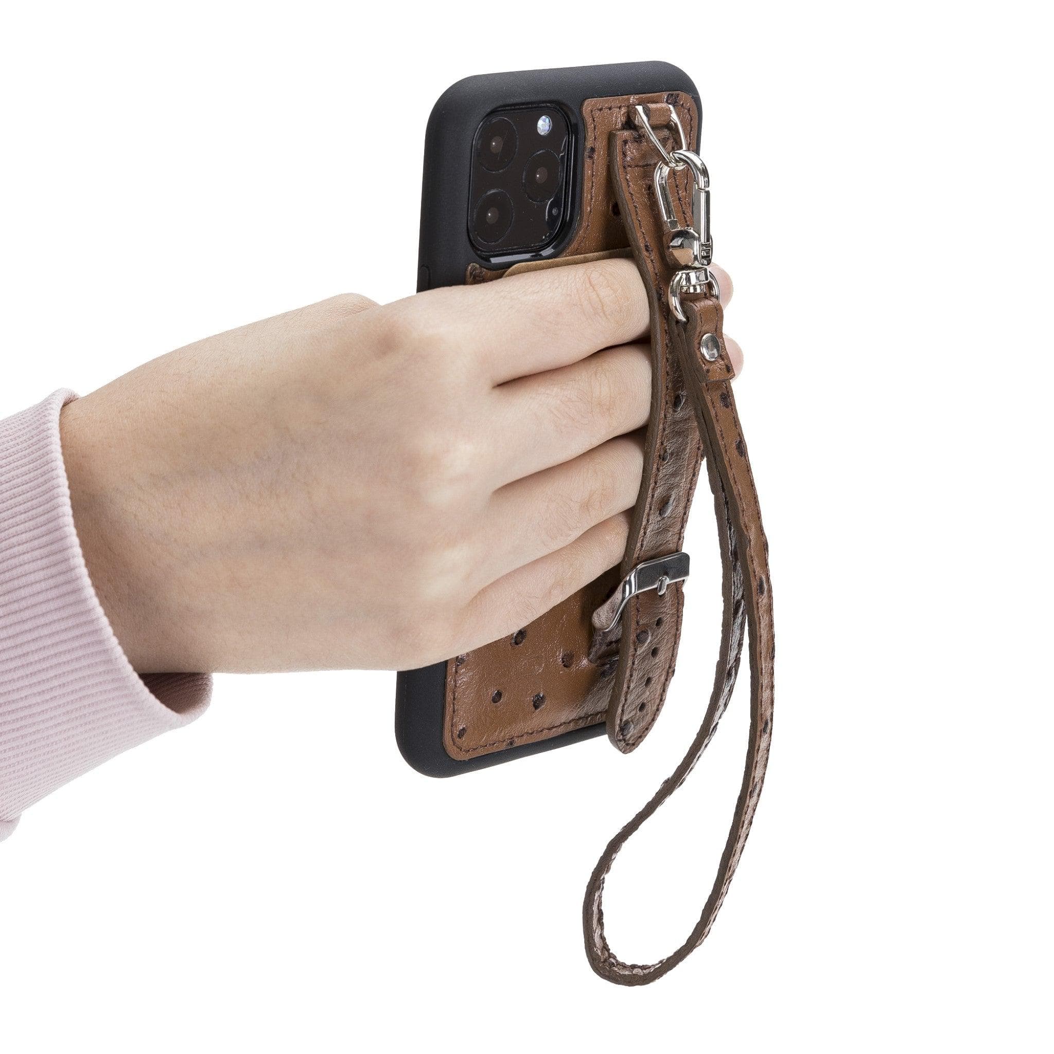 Flex Cover Leather iPhone 11 Pro Case with Card Holder & Hand Strap