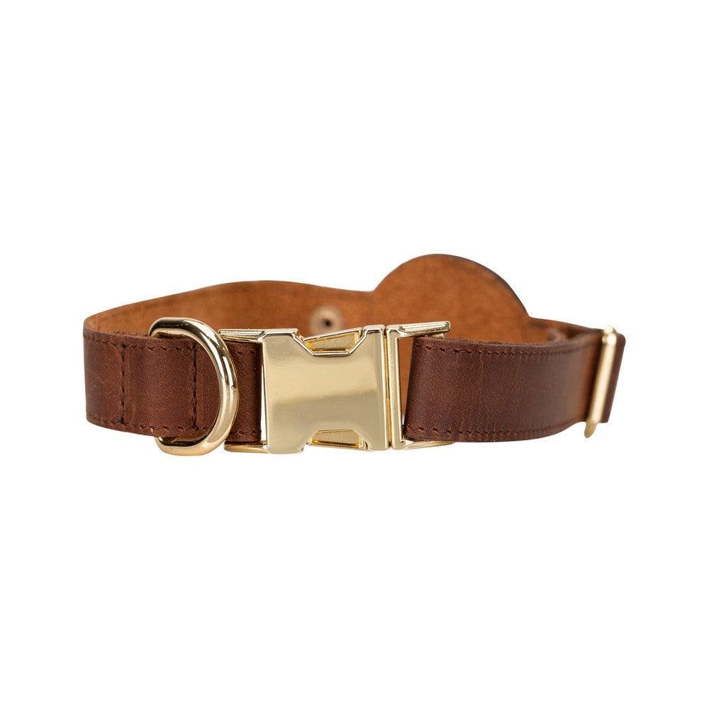 Pet Leather Collar with Apple AirTag Slot