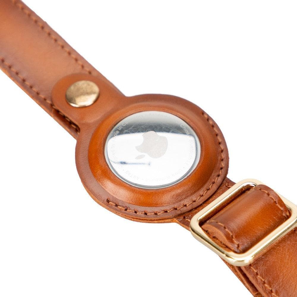 Pet Leather Collar with Apple AirTag Slot