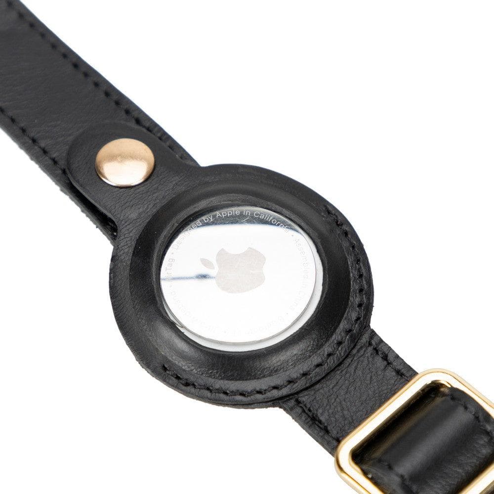 Pet Leather Collar with Apple AirTag Slot