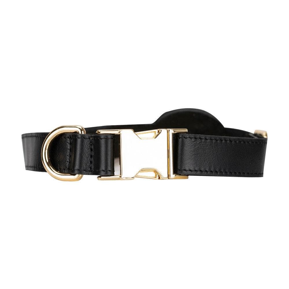 Pet Leather Collar with Apple AirTag Slot