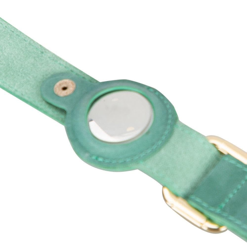 Pet Leather Collar with Apple AirTag Slot