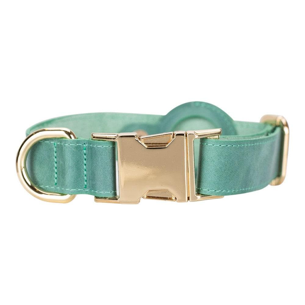 Pet Leather Collar with Apple AirTag Slot